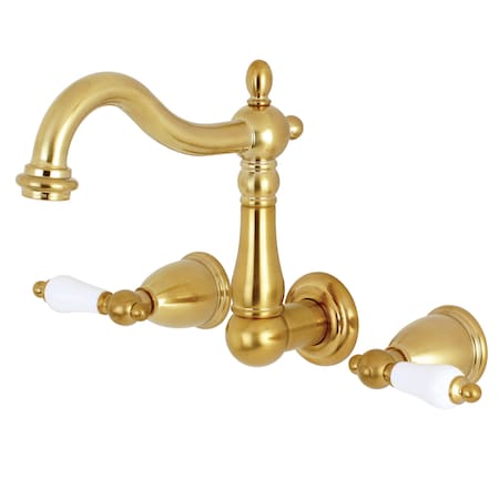 Heritage KS1257PL 8-Inch Center Wall Mount Bathroom Faucet KS1257PL